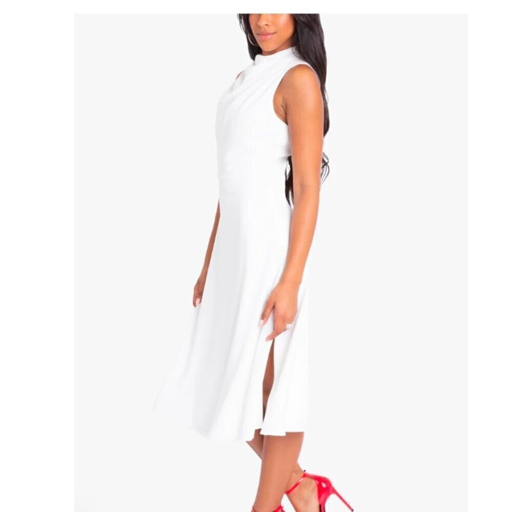Black Halo Women's Cleo Dress, White, Size 12